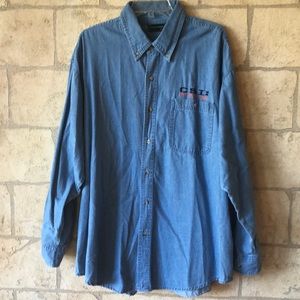 Long sleeve denim button down shirt